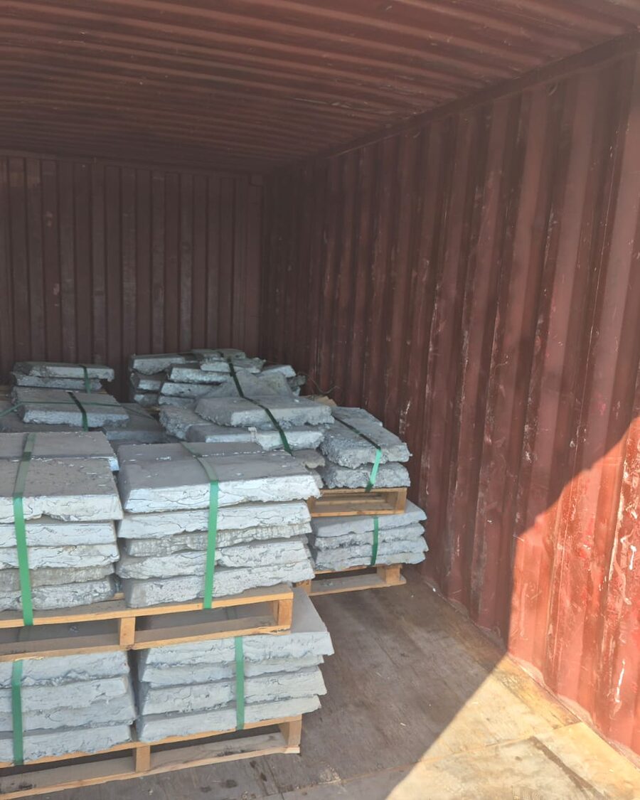 Jamaluddin export container loaded with sorted metals