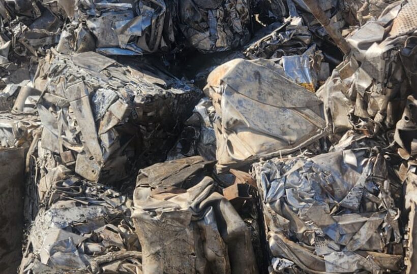 Stainless steel scrap bales